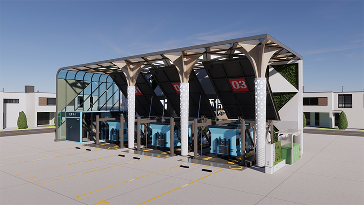 移动式景观站三机位