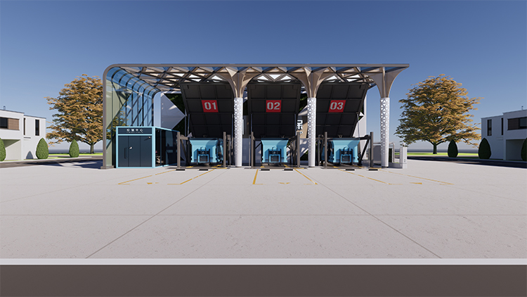 移动式景观站三机位