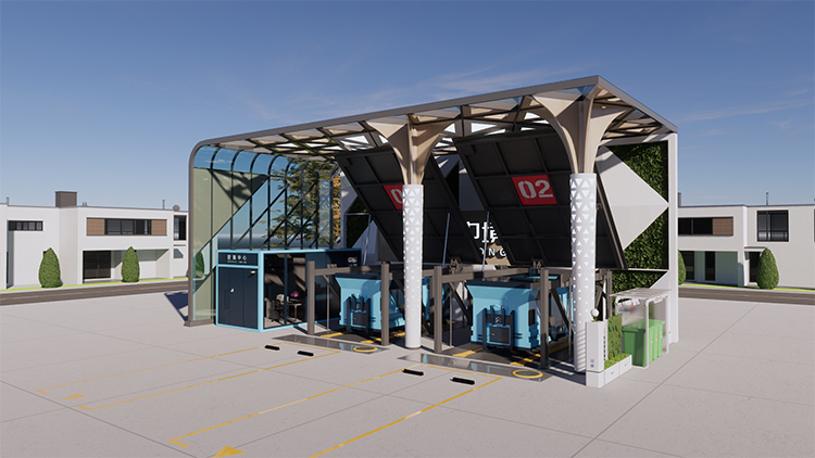 移动式景观站双机位